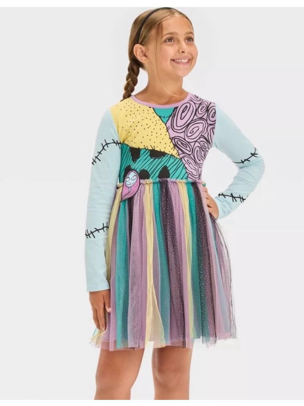 Disney•The Nightmare Before Christmas Sally knit Tulle Dress. Sz. XS. Cosplay